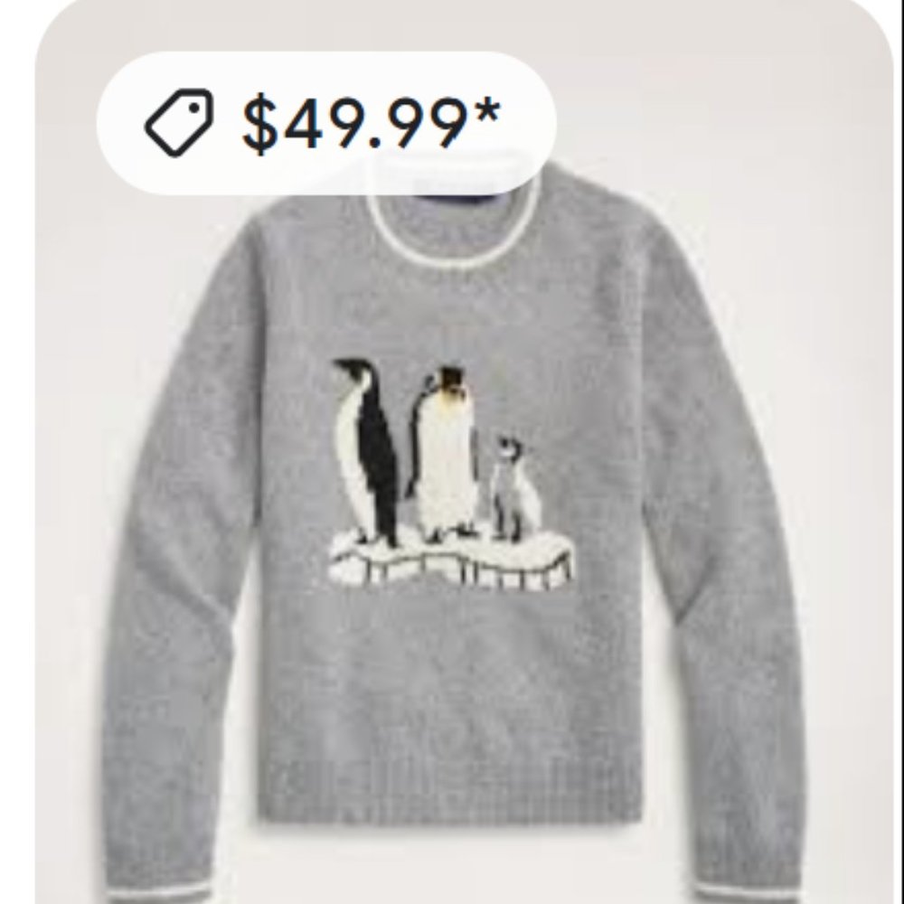 Brooks Brothers Gray Penguin Sweater